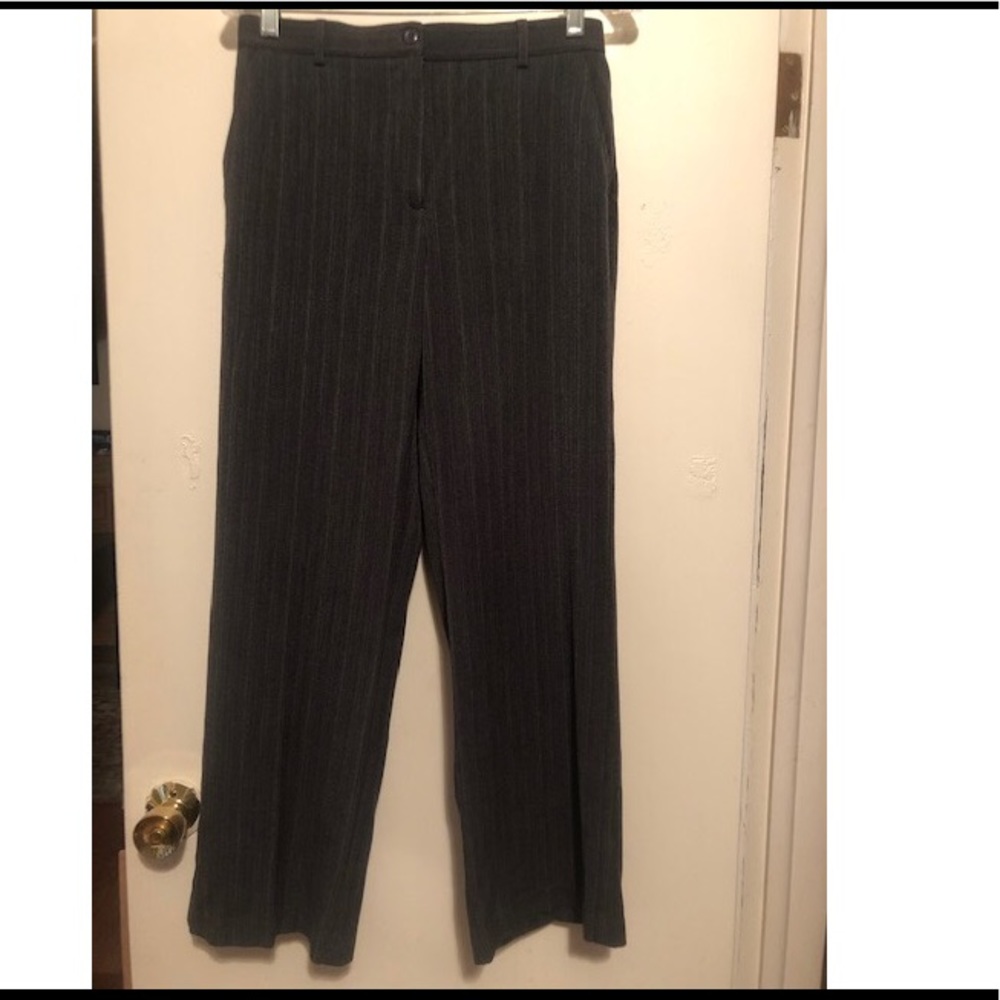 Dressbarn Pinstripe Grey Slacks